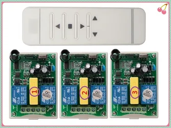 

AC220V intelligent digital RF wireless remote control switch system for projection screen 3pcs receivers + 1pcs transmitter