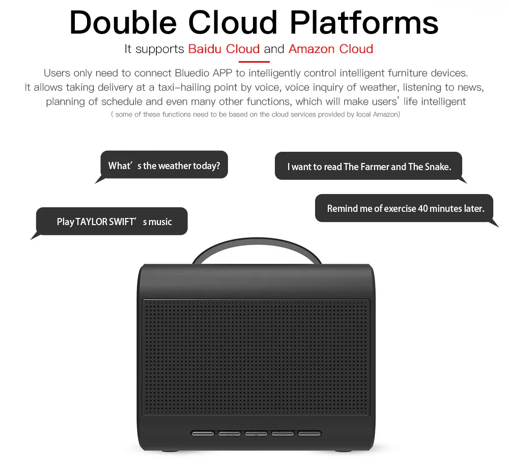 Bluedio T share2.0 Mini Bluetooth динамик беспроводные портативные динамики с микрофоном поддерживается голос управление Surround Sound Box