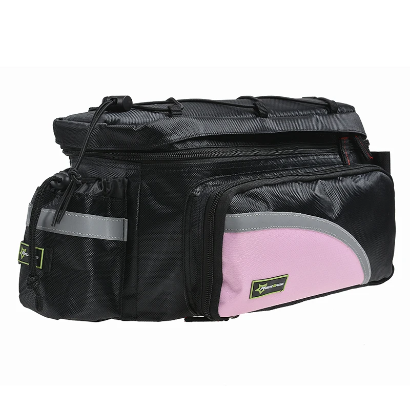 Tanie ROCKBROS większa pojemność z osłoną przeciwdeszczową rower górski rower torba Bicicleta bagażnik tylny torby tylna paczka bagażnik pakiet