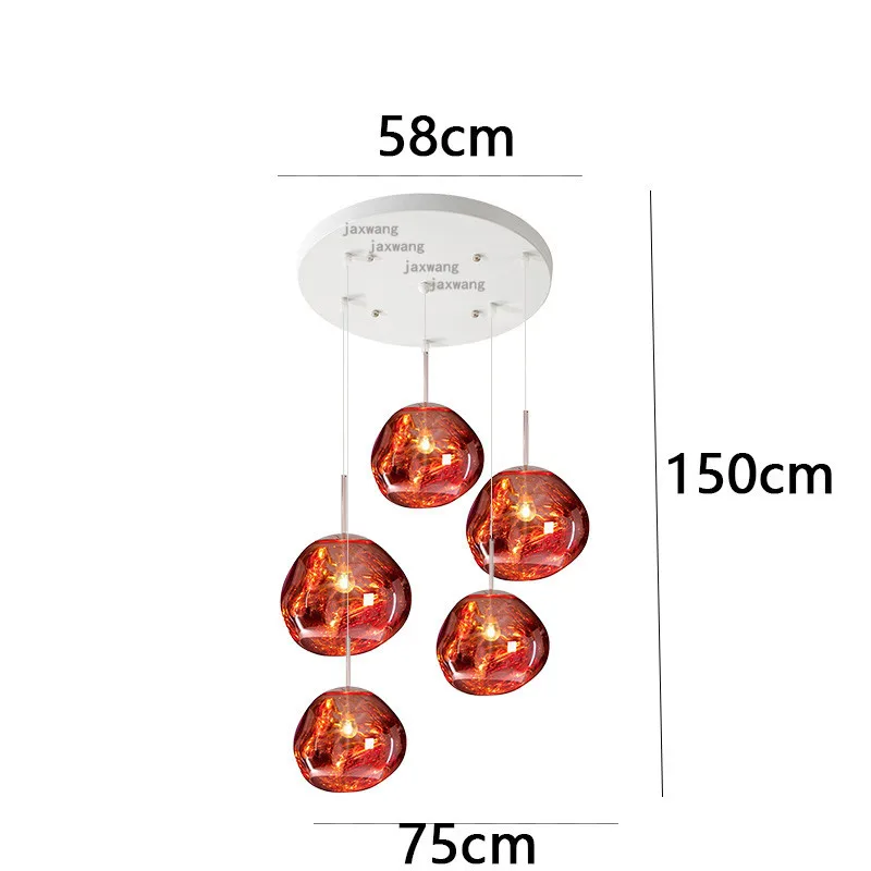 Современное светодиодное стекло Современные подвесные потолочные светильники подвесные светильники бар Гостиная ресторан в ожидании освещение расплава вулканической лавы - Цвет корпуса: E