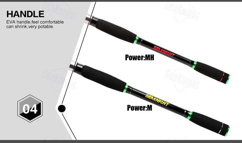 Seaknight спиннинговое удилище телескопическое 2,1 М 2,4 м BASHER II М/MH силовое удилище спиннинговое удилище 5 секций для путешествий