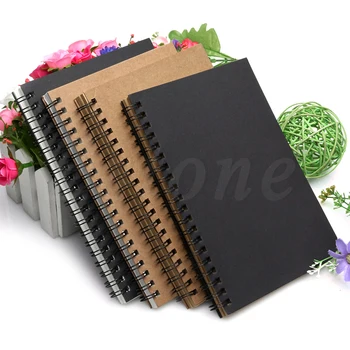

Retro Spiral Coil Sketchbook Notebook Diary Journal Student Note Pad Book Memo