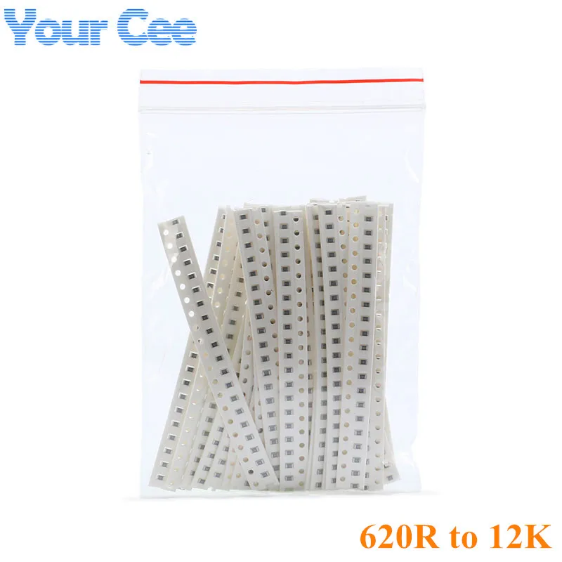 420pcs-500pcs 0603 SMD Resistor Kit 0-39R 43-560R 620R-12K 15K-220K 240K-5.1M Electronic Component Assorted Resistance 5% smd resistor smd chip resistor