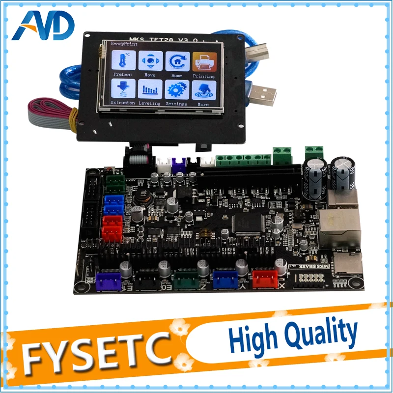 

SBASE V1.3 Smoothieboard 32-bit Controller Board Open Source + TFT28 Display Color TFT 3d Printing Touch Screen