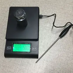 Портативный мульти светодио дный Функция светодиодный таймер электронный цифровой капельный кофе весы с температура измерения зонд