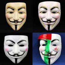 1 pièces masques de fête V pour Vendetta masque anonyme Guy Fawkes fantaisie adulte déguisement accessoire fête Cosplay Halloween masques