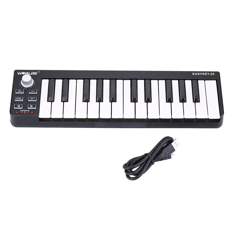 

WORLDE Easykey 25 Keyboard Mini 25-Key USB MIDI Controller With Cable Electric Digital Piano Organ Musical Instrument