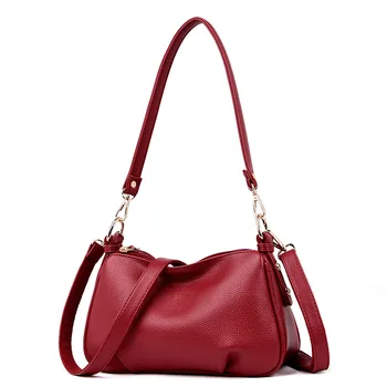 

2019 Double Pocket Small shoulder bags for women messenger bags ladies leather handbag purse And Handbags female crossbody bag