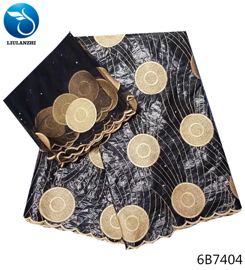 

LIULANZHI black bazin riche lace fabric bazin riche getzner lace fabric 2018 high qualtiy african brocade fabric 7yards/lot 6B74
