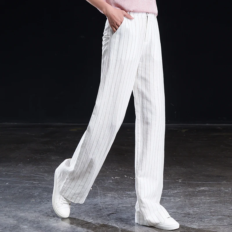 

Shangege women cotton linen wide leg pants for summer free shipping