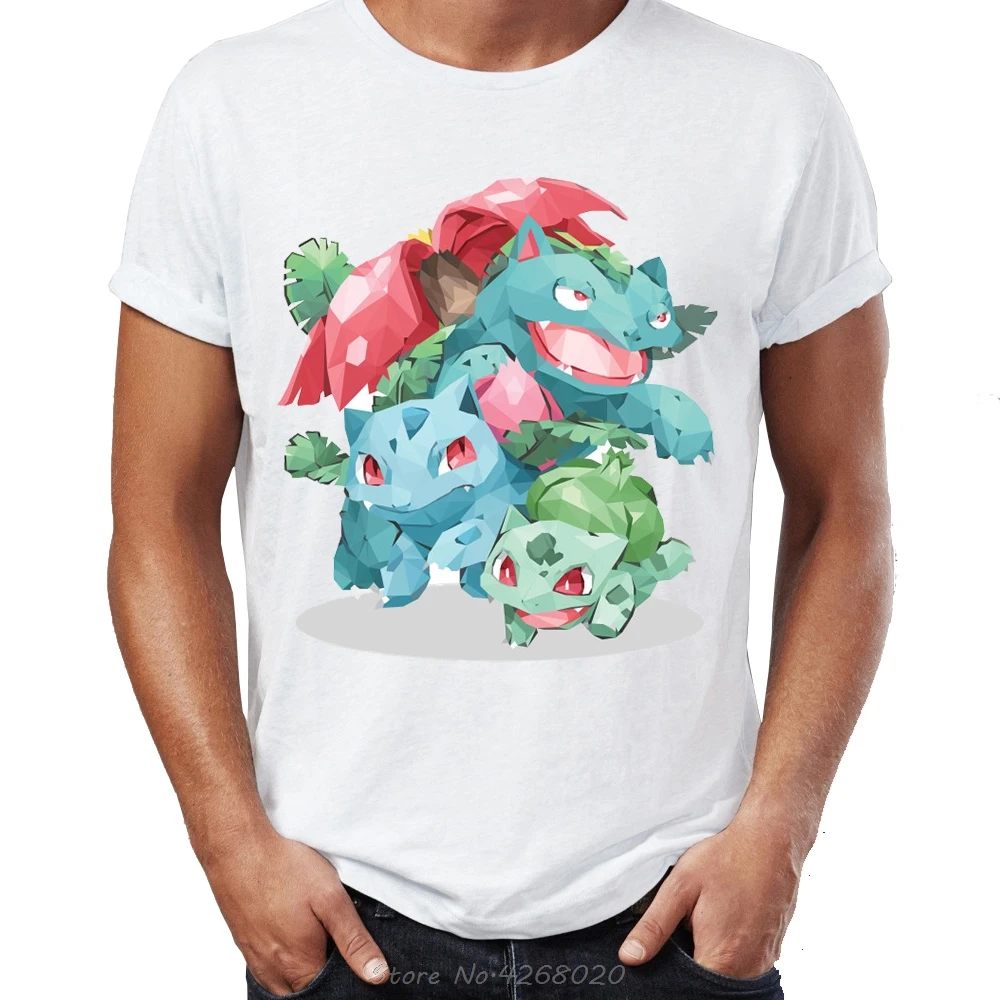 Для мужчин's футболка Pokemon Тип водяная пожарная машина Squirtle Charmander baublesaur вычурные Потрясающие иллюстрации печатных футболки, топы в стиле Харадзюку