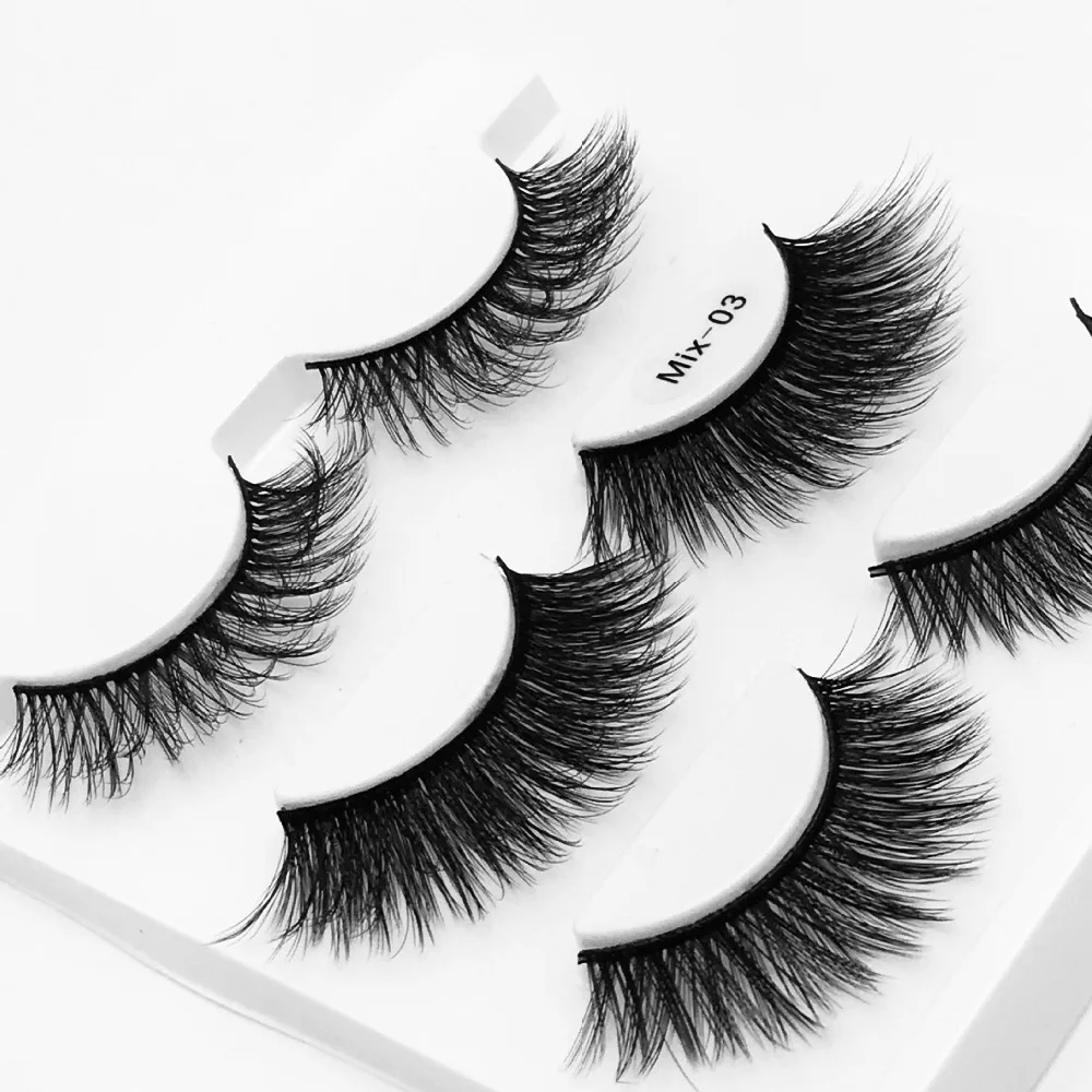 

New 6 pairs/2boxs natural false eyelashes fake lashes long makeup 3d mink lashes extension eyelash mink eyelashes for beauty 03