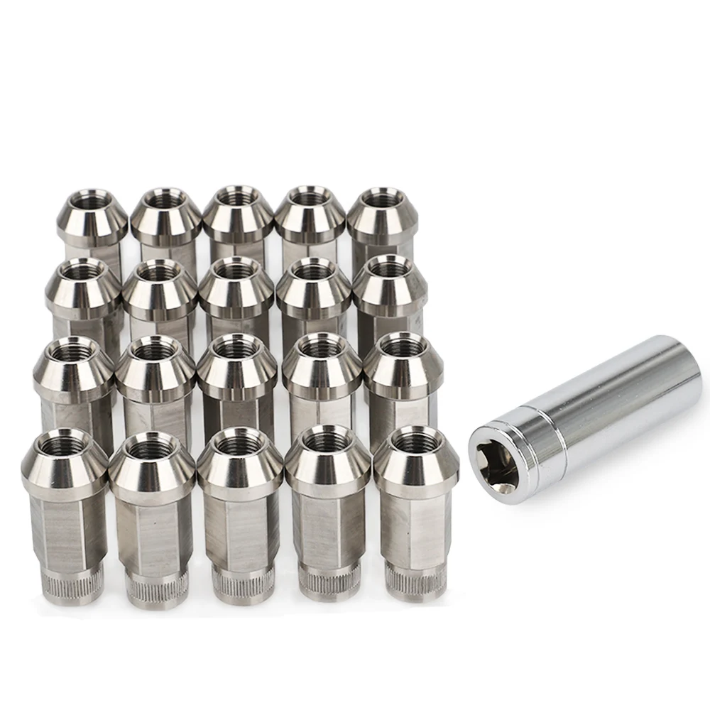 Car Modification 20PCS Stainless Steel Lug Nuts M12x1.25 M12x1.5 M14x1.5 M14x2 Wheel Nuts Bolts For Mitsubishi Acura Mazda