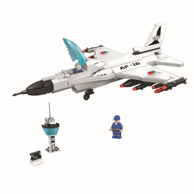 8030-580pcs-Thunder-Air-Force-F-16-Fighter-Building-Blocks-DIY-Educational-Bricks-Toys-for-children (1)