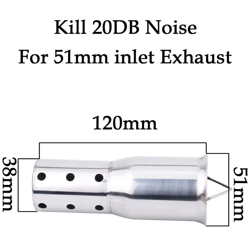 ESPEEDER Motorcycle DB Killer Silencer Noise Sound Eliminator Muffler Escapes Exhaust Muffler Escapes For 60mm 51mm Pipe Tip - Цвет: Синий