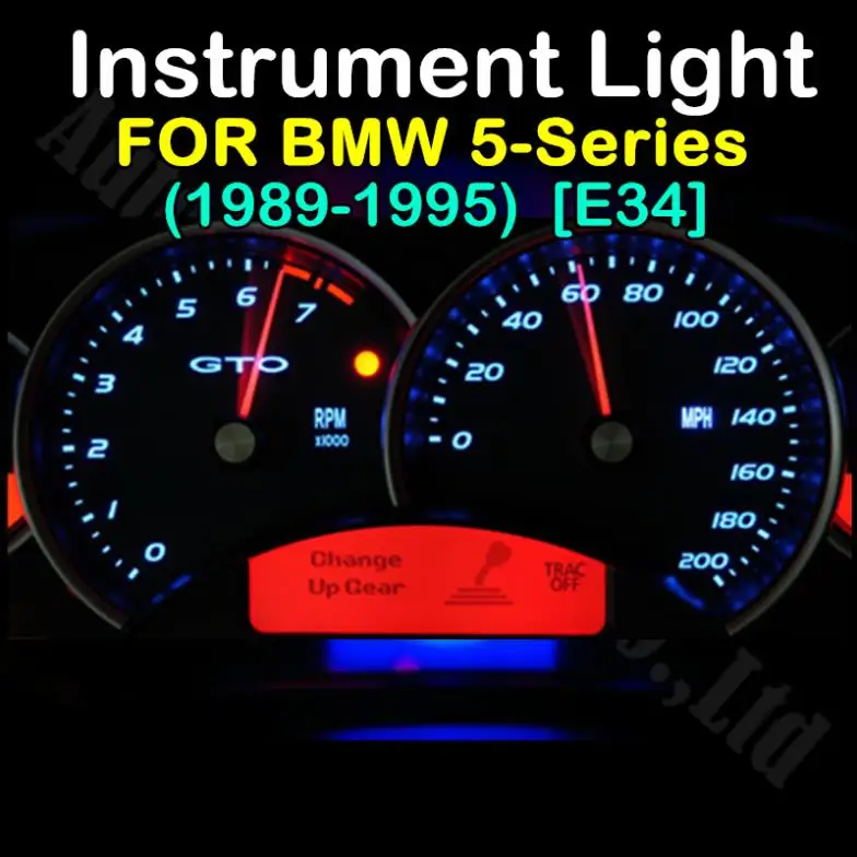 7 Colors 12V T5 Led Light LED Instrument and Gauge Light Dash Bulb For BMW E34 5 Series 1989