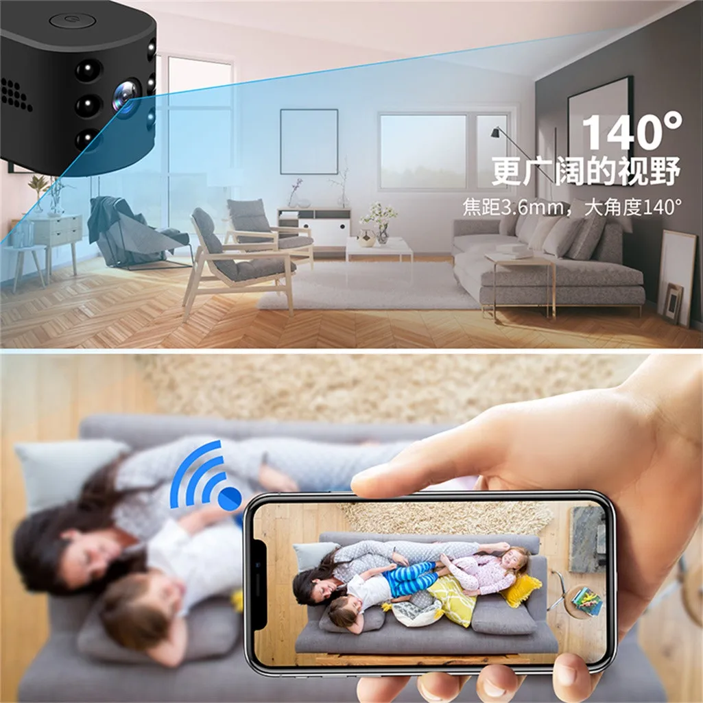 Мини Беспроводная Wi-Fi камера 1080 P HD Дистанционное видео маленький микро ночное