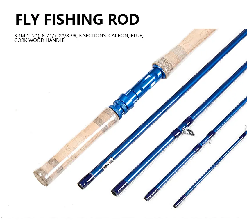 Conjunto de Pesca com Mosca Vara de Pesca de Carbono Milímetros de Alumínio Carretel de Pesca Acessórios de Pesca com Vara Vara de Saco 6 e 7 7 e 8 8 e 9 100 Voar de Saco Caso 9 de carbono, 100mm carretel de pesca de