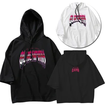 

Blackpink New Style Hoodies Loose Five-point Sleeve Summer Plus Size Women Hoodied 2019 New Kpop Dropshipping