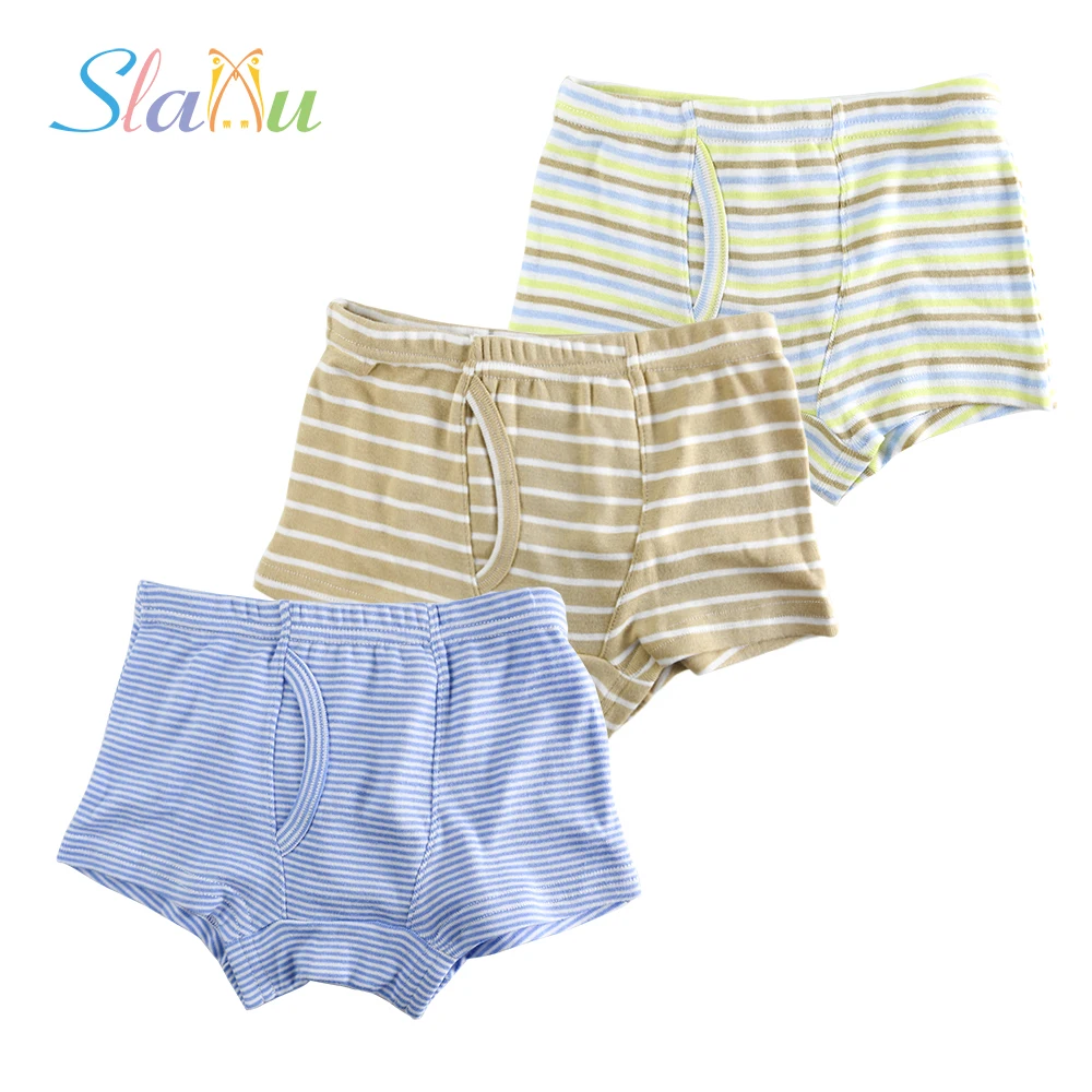 3 Pcs SLAIXIU Children's Boxers Soft Cotton for Kids Boys Underwear