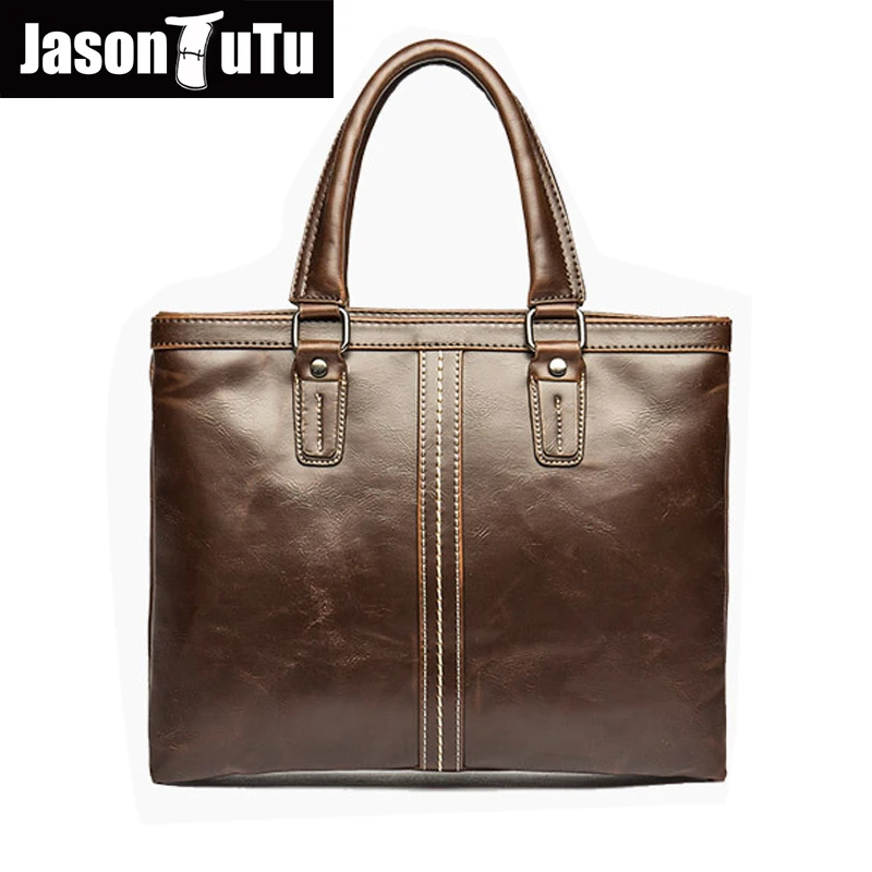 

JASON TUTU Brand design men bag good quality messenger bag men leather Double zipper bag 2017 shoulder bag laptop handbag B264