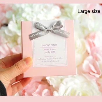 

Free Custom logo Multicolor Wedding Baby Shower Birthday Guests Favors Event party Personalized Candy sweet Gift Favor Boxes
