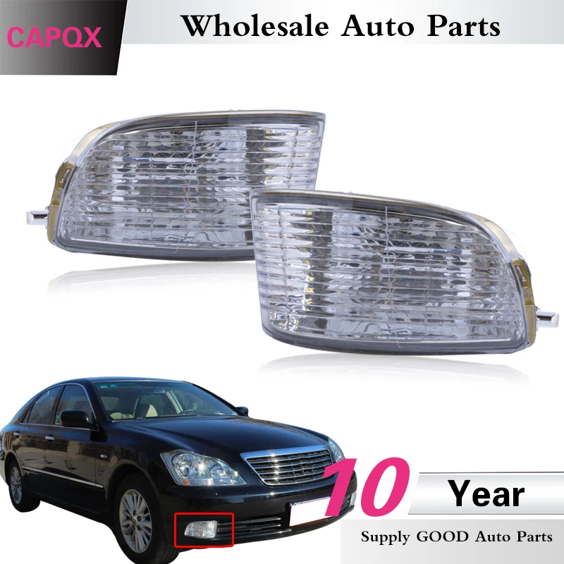 

CAPQX 2PCS RH& & LH Front bumper Light Foglamp fog light lamp For TOYOTA CROWN GRS18 2005 2006 2007 2008 2009 81220-0N010