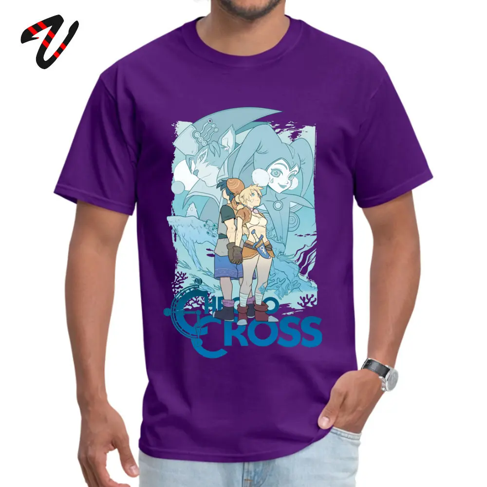 Футболки мужские модные Legend Of Zelda футболка Enjoystick Chrono Cross Camisa Videogame летние топы аниме футболка с круглым вырезом - Цвет: Purple