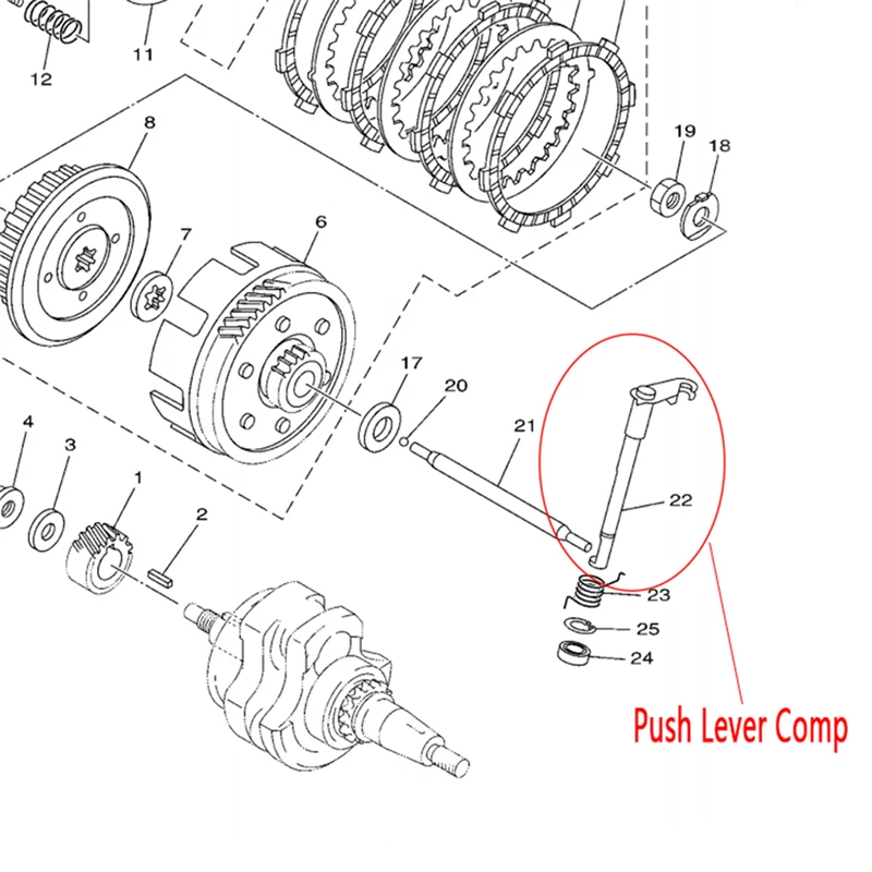 Сцепление мотоциклетное S2R с нажимным рычагом Comp для YAMAHA YBR125 YBR YB 125 сцепление