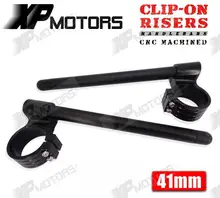 New Motorcycle Black 41mm CNC High Lift 1″ Raised Riser Clip-On Handlebars Universal Fits For 41mm Forks