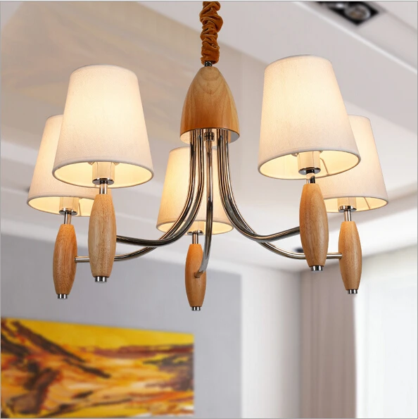 

modern brief fashion original American country wooden E14*5 Dia 60cm pendant light living room hotel restaurant aisle light 1664