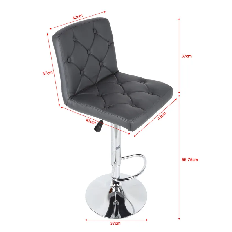 2 шт./компл. бар барный стул Современный барный стул для паба кухонное кресло с регулировкой по высоте, синтетические кожаное вращающееся кресло HWC