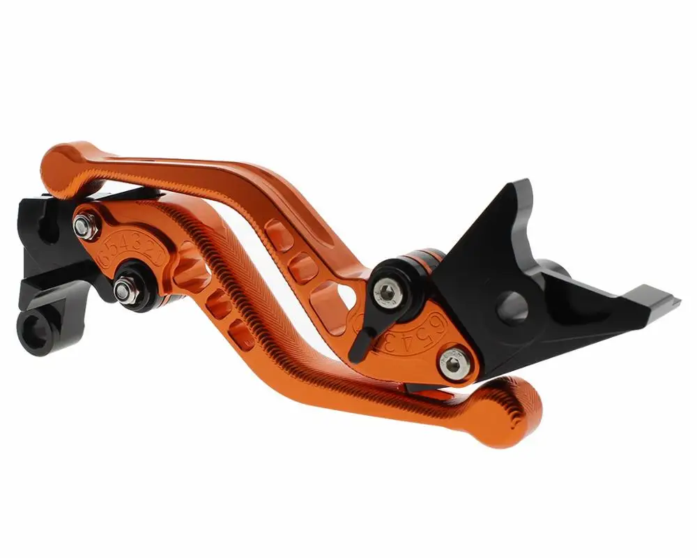 CNC 3D дизайн Алюминий мотоцикла тормозной рычаг сцепления регулируемый тормозной рычаг для Benelli TNT 125 135 TNT125 TNT135 - Цвет: Short Orange