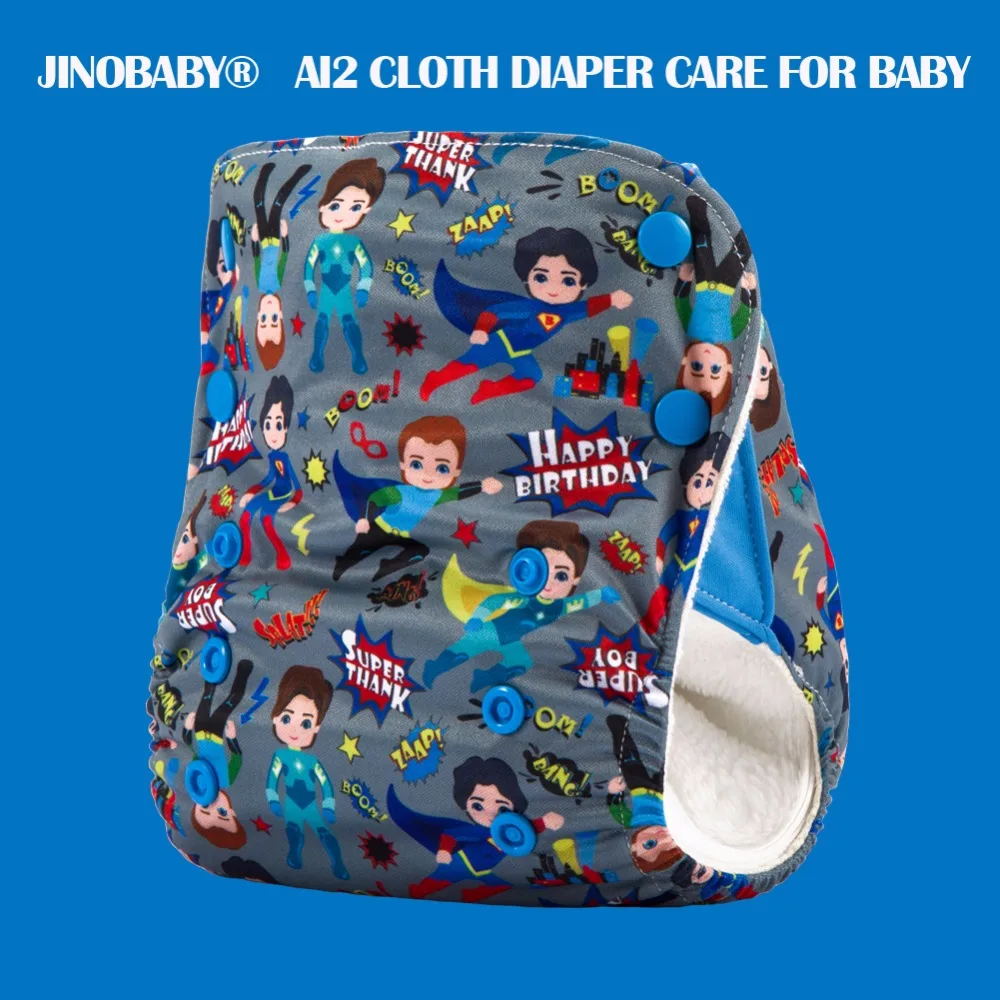 JinoBaby тканевые подгузники, один размер, Детские водонепроницаемые подгузники-маленький Супермен