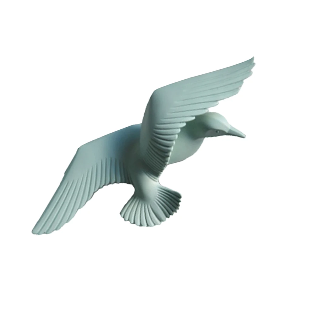 Home Decorative Resin 3D Handmade Flying Seagull Birds Crafts Wall Art Sculpture Hanging Decor