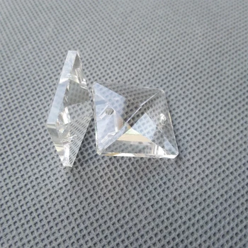 

50pcs/lot 2 Holes Clear Square Beads Light Prism Parts For DIY Door Curtain Pendant Dress Christmas Tree