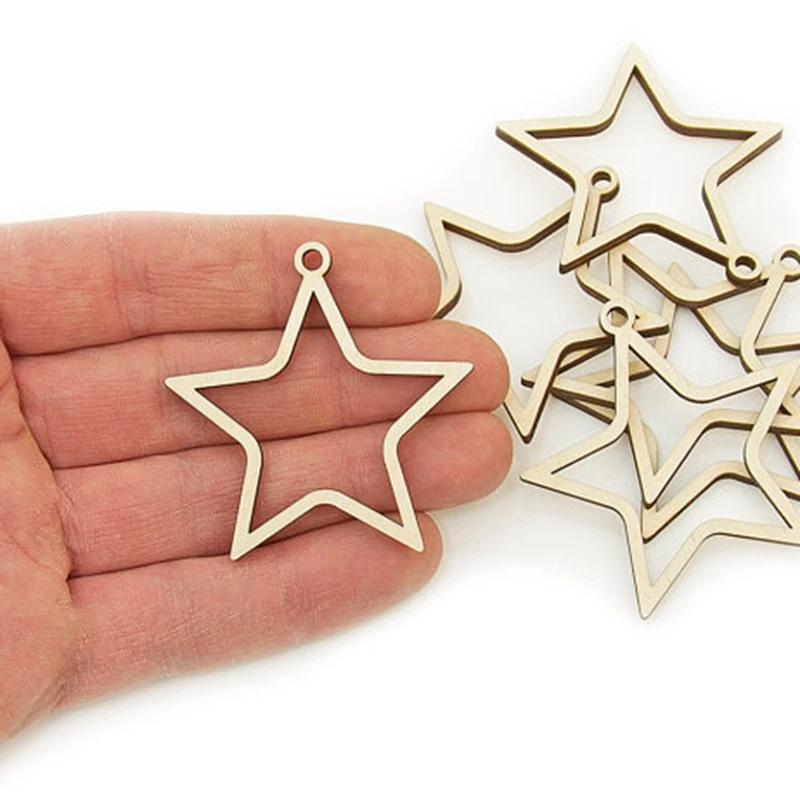 Laser engraving natural wood new fashion star Laser engraving natural wood new fashion star