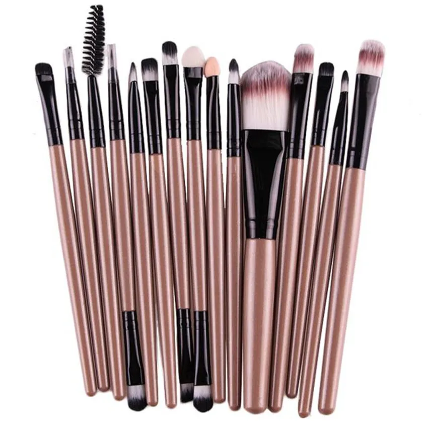 

Newly Professional 15PCS Makeup Brushes Set Eye Shadow powder Foundation Eyebrow Lip Brush Makeup Brushes Tool F5.9