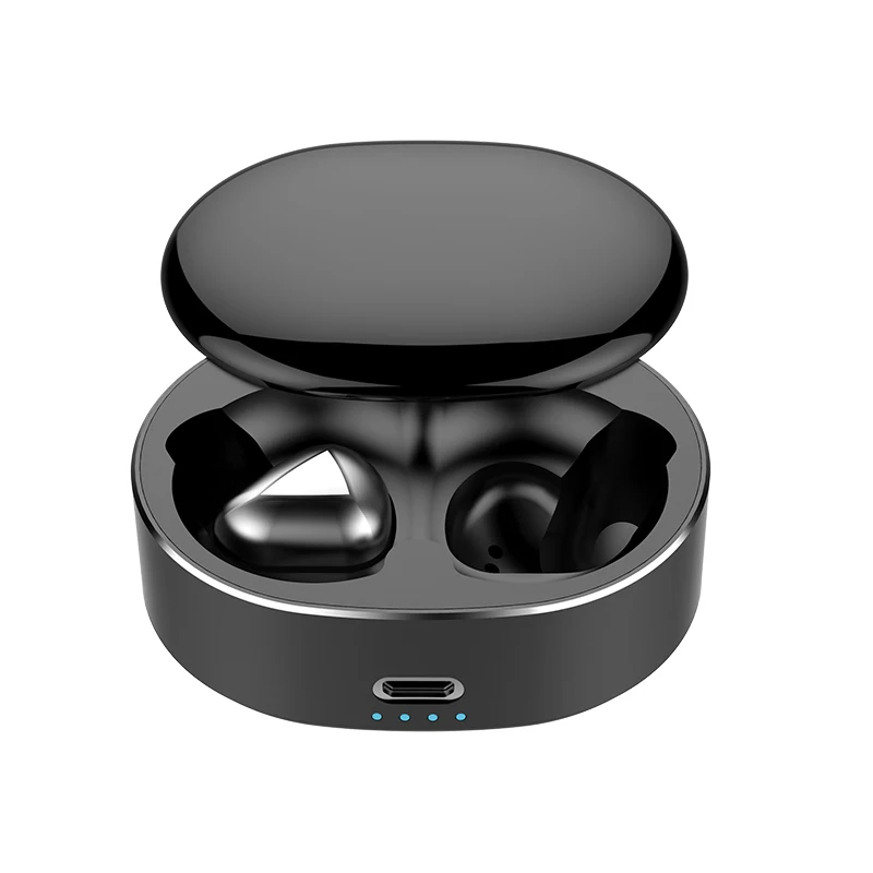 Teamyo T50 TWS Bluetooth гарнитура Беспроводные наушники Handfree Bluetooth наушники 360 Вращение Bluetooth наушники спортивные для телефона - Цвет: Black