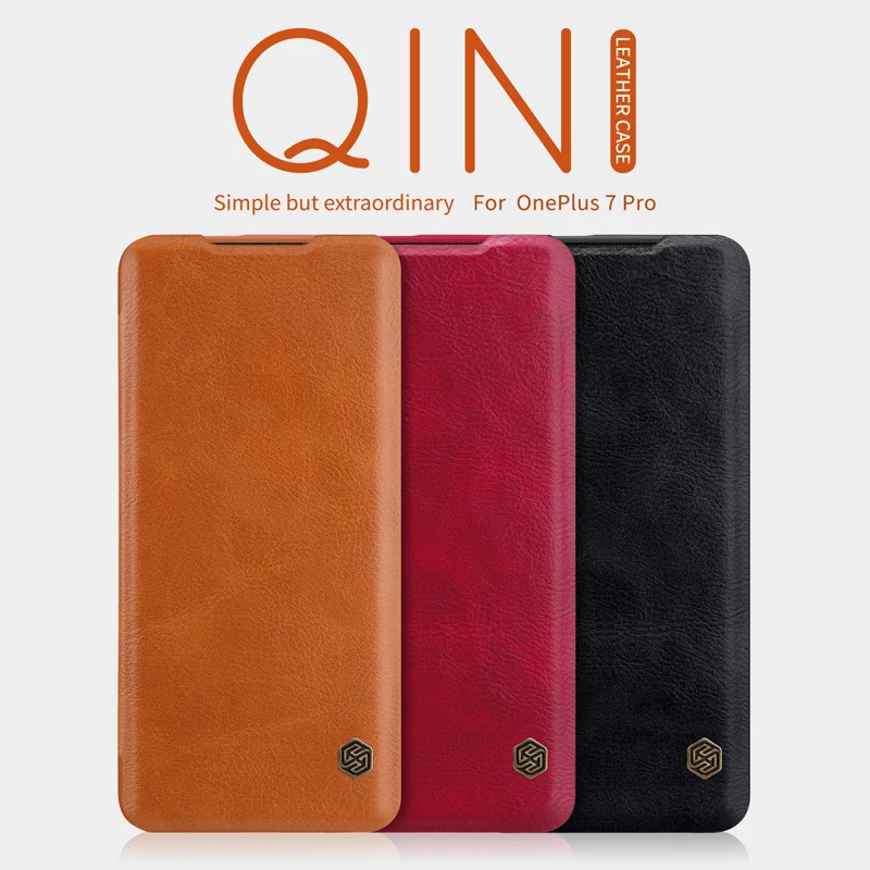 

Nillkin Qin Case for oneplus 7 pro Flip Cover Credit Card Holder Smartphone Case for oneplus 7 pro