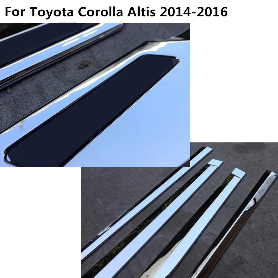 Автомобильный хромированный бампер из АБС пластика 4 шт. для toyota Corolla Altis 2014 2015