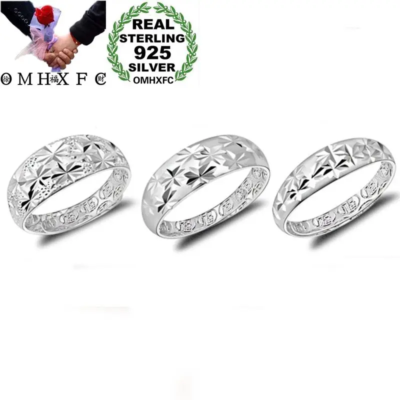 OMHXFC Европейская мода женщины мужчины унисекс вечерние день рождения свадьба подарок звезда размер кольцо из стерлингового серебра 925 RI161