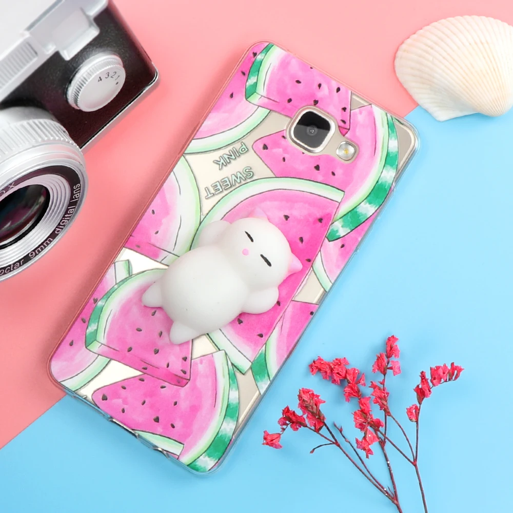 Смешной милый кот Мягкий чехол для телефона для samsung Galaxy J3 J5 J7 A3 A5 A7 S6 S7 край S8 Plus Note 8 мягкие Мультяшные из ТПУ - Цвет: 4th