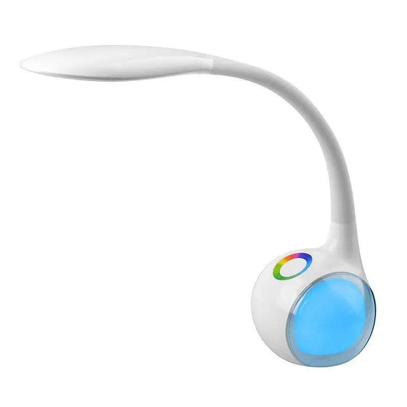

T3 Touch-Dimmable LED Desk Lamp Colorful Light, Gooseneck Table Lamp 3 Adjustable Brightness Levels, Eye-Friendly Reading Lamp