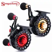 Sougayilang 6+1BB Raft Fishing Reel Baitcasting Right Fly Fishing Wheel Ice Trolling Reels Fishing Gear Tool In Pouch Pesca