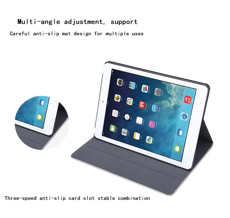 Для iPad Air 2 Air 1 чехол силиконовый мягкий чехол ультра тонкий PU кожаный умный чехол для Apple iPad Air 1 2 Чехол