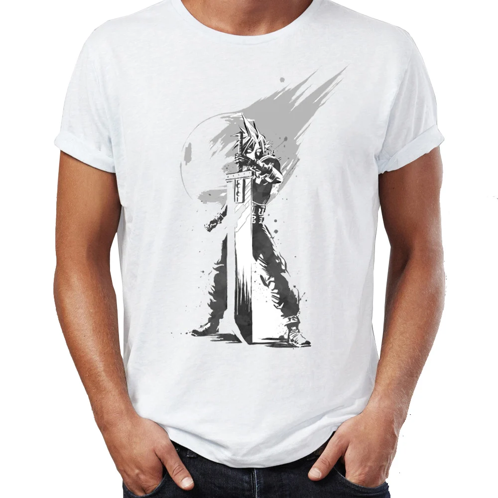 Мужская футболка с принтом облака Final Fantasy Akira Mashup Artsy Awesome|Футболки| |
