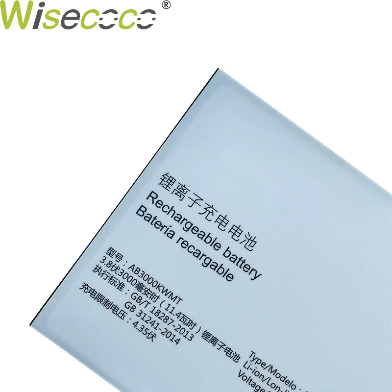 Wisecoco 2 шт. аккумулятор 3000 мАч AB3000KWMT для Philips Xenium CTS327 S327 Смартфон высокого качества+ номер отслеживания