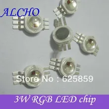 6 шт. 3 Вт RGB цвет высокой мощности Светодиодный светильник(красный+ синий+ зеленый) для RGB светодиодный светильник
