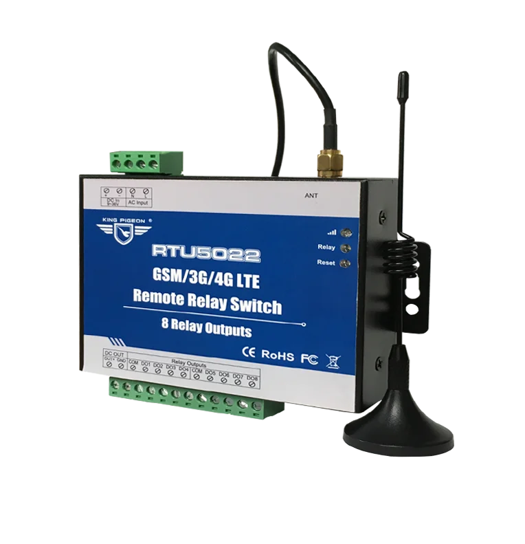 

RTU5022 Direct Factory GSM SMS GPRS 3G 4G Remote Relay Switch Operated From Anywhere No Distance Limitation 8 Relay Outputs
